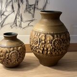 Duo of West Germany Jasba Vases