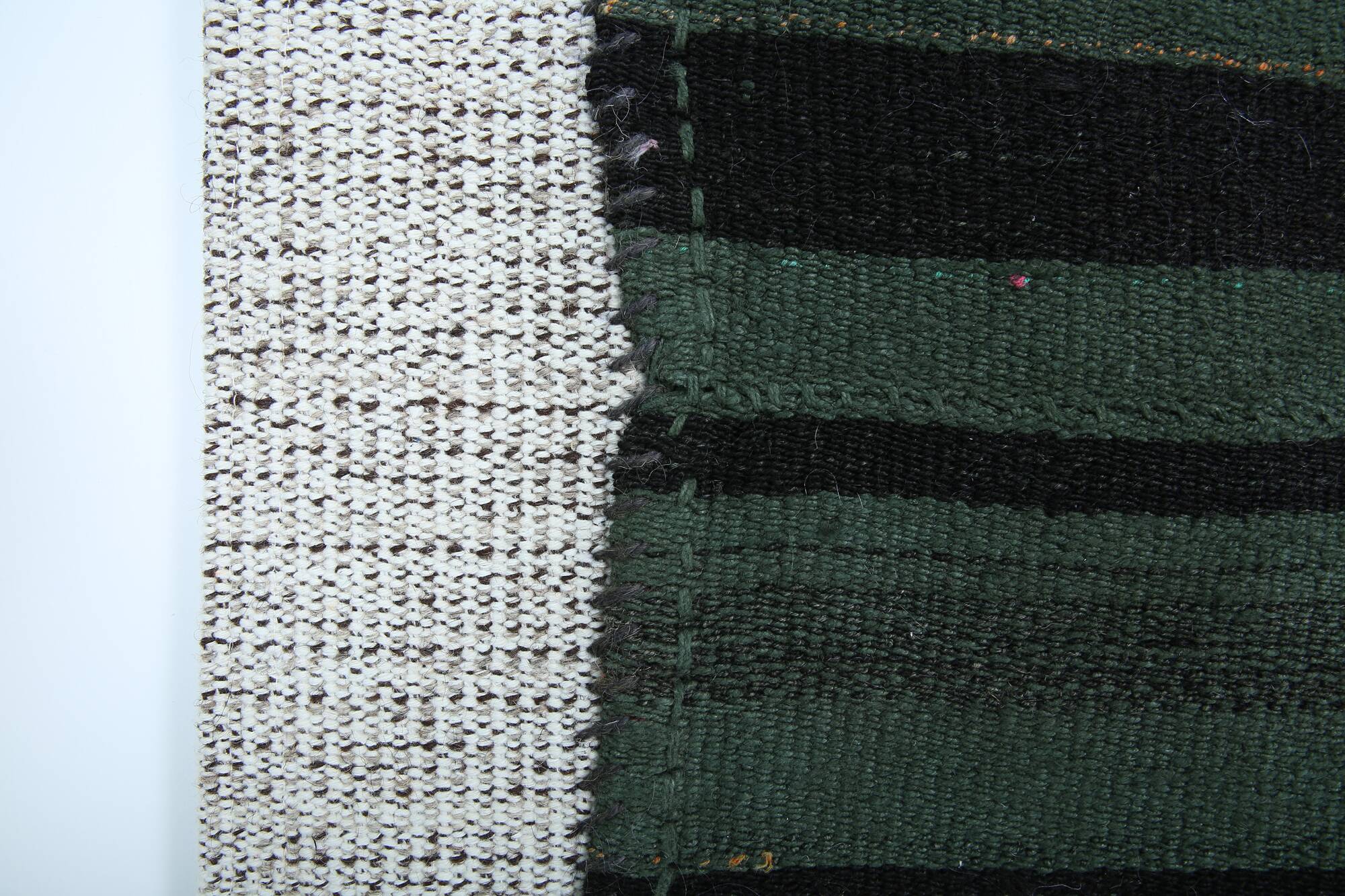 Green & Black Vintage Kilim Rug, 86x86Cm