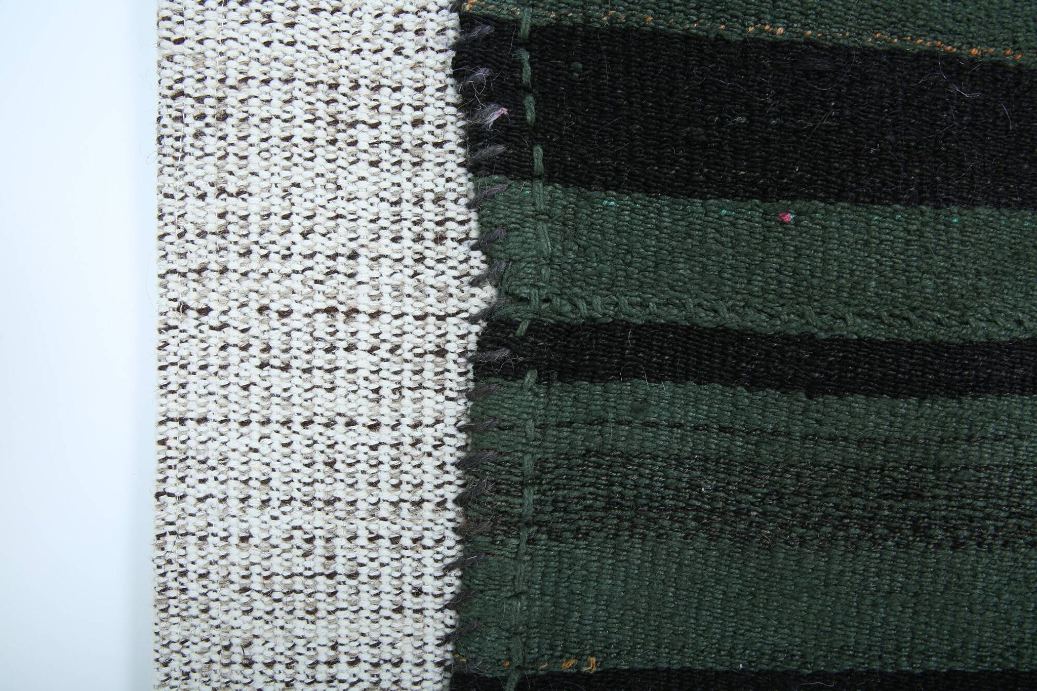 Green & Black Vintage Kilim Rug, 86x86Cm