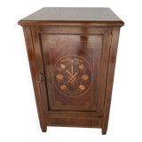 Jam jar in ribboned walnut and boxwood marquetry