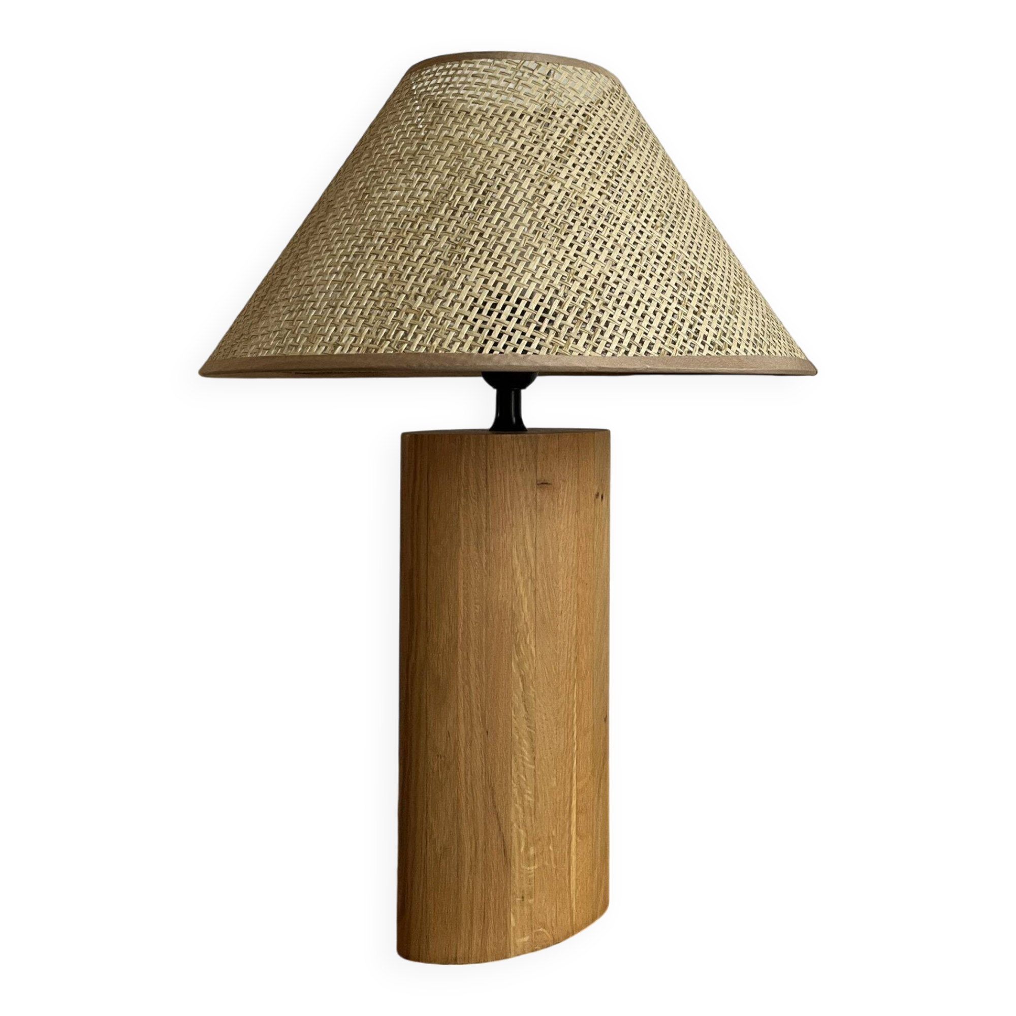 Solid oak floor lamp by Habitat
