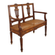 Banc de style néoclassique sculpté de lyres sur le dossier - 20e siècle