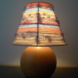 Vintage lamp wood and wool