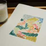 Monoprint landscape in bloom