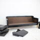 1980s Black Leather 3-Seater Sofa by Stouby, Denmark