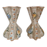 Pair of vintage earthenware vases