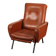 Vintage armchair from the 1970s in foam, faux leather, and metal.
