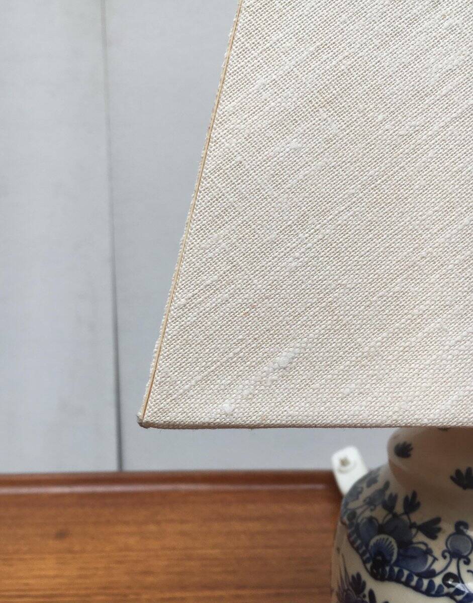 Vintage Dutch Delft blue table lamp by Zenith, Gouda