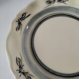 Signed vintage plate – Stylized lobster design – A. Faure for JGP