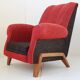 Fauteuil club en laine 1950