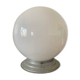 Ceiling lamp, art deco opaline globe