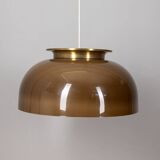 Lustre vintage années 70 en plastique marron design Massoni pour Harvey Guzzini