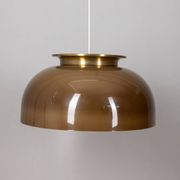 Lustre vintage années 70 en plastique marron design Massoni pour Harvey Guzzini