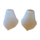 Pair white frosted glass blind