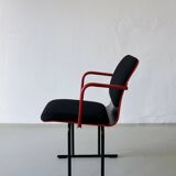 Black and red armchair by Yrjö Kukkapuro for Avarte, Finland, 1980s