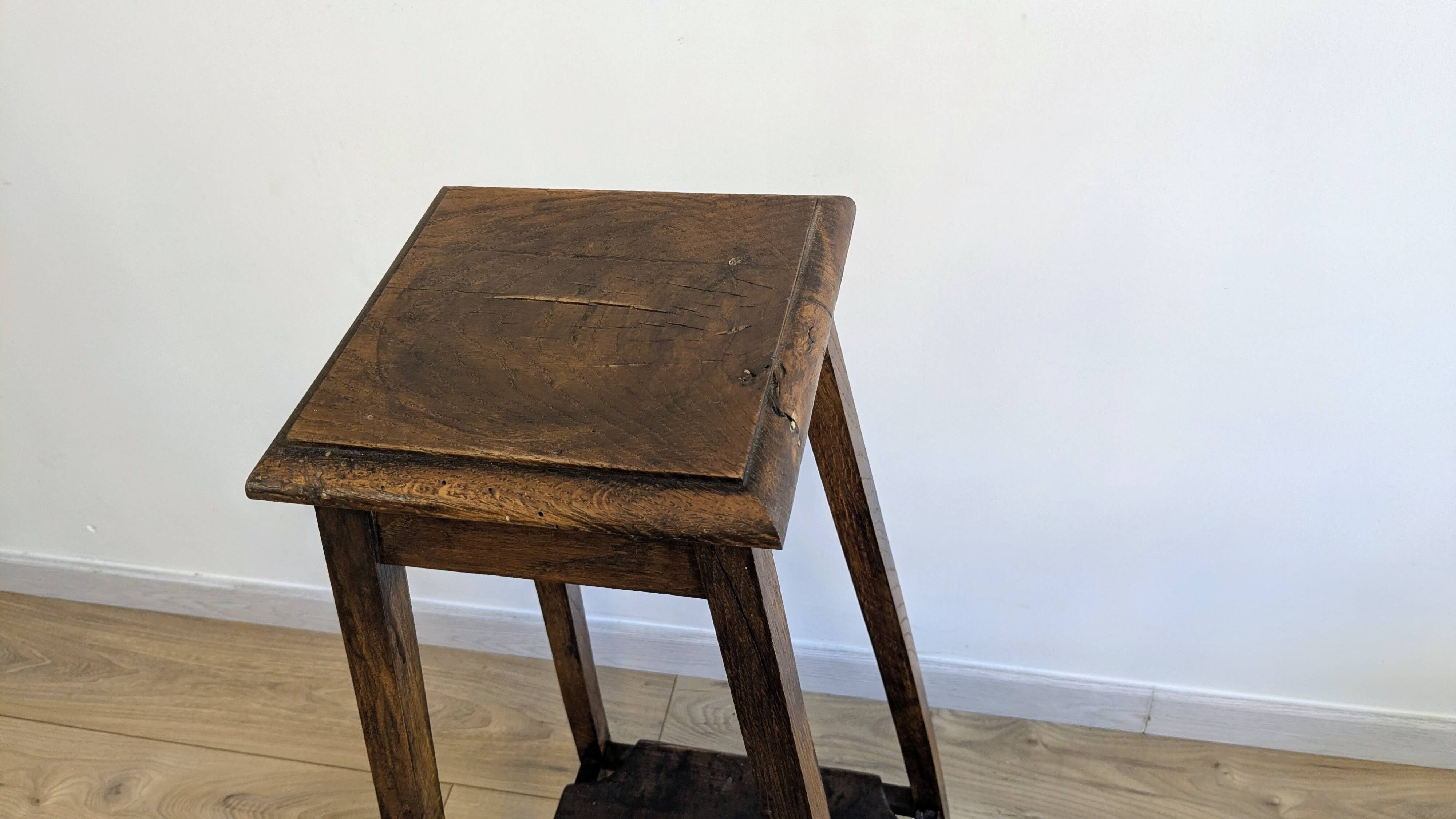 Patinated wooden side table – rustic simplicity