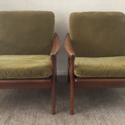 Pair of Scandinavian armchairs De Ster Gelderland in teak 60s