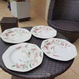 Set of 4 porcelain plates of Pontesa 70s