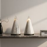 Pair of Italian Murano Glass Cone Table Lamps 1980s