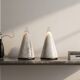 Pair of Italian Murano Glass Cone Table Lamps 1980s