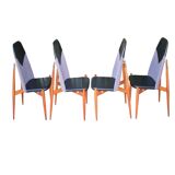 Rare dining chairs by Miroslav Navratil, made in former Czechoslovakia, 1960s, set of 4