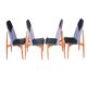 Rare dining chairs by Miroslav Navratil, made in former Czechoslovakia, 1960s, set of 4
