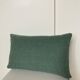 Linen cushion plain cotton green sage
