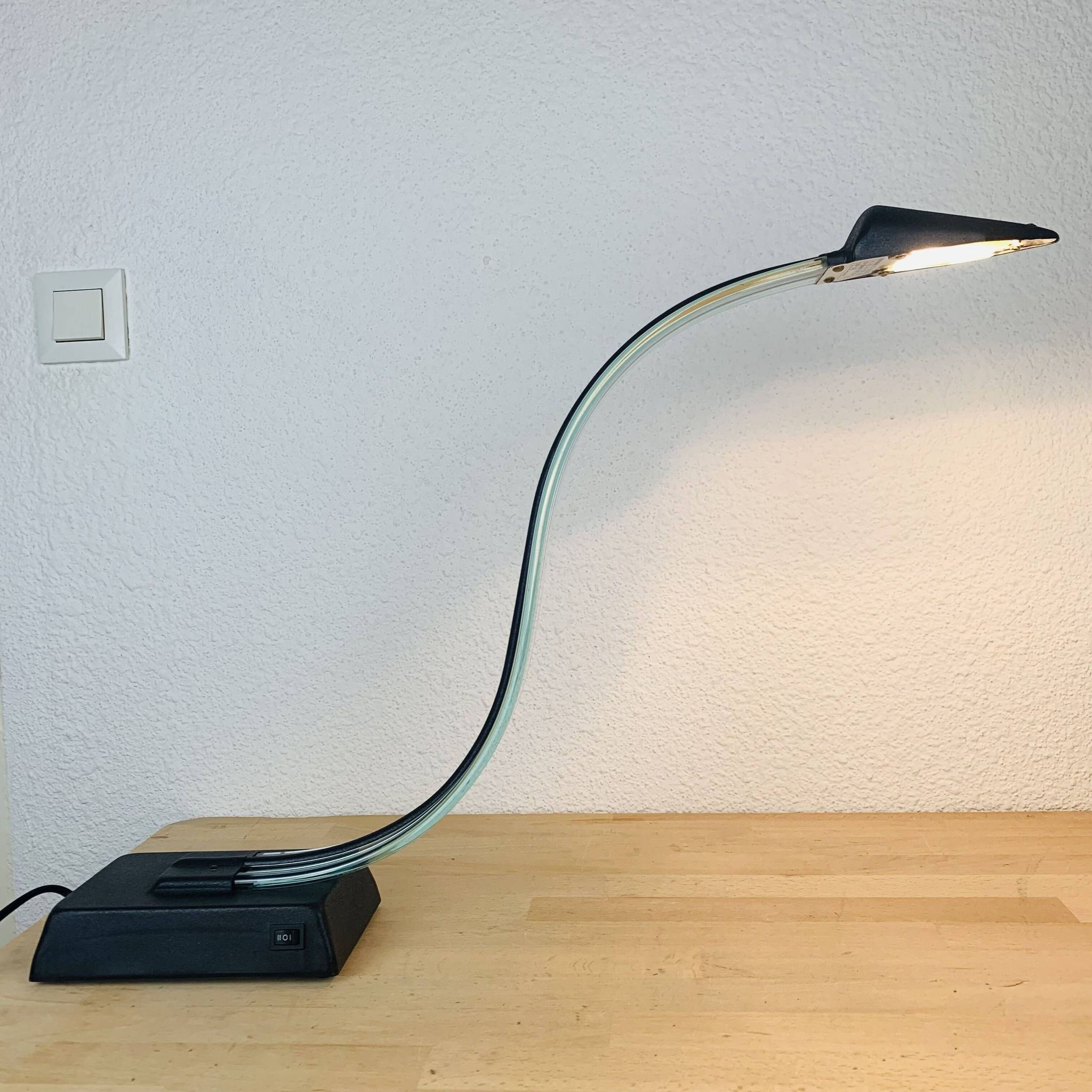 Lampe cobra design années 80