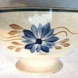 Old bowl signed H - CM Choisy or Creil: Blueberry model