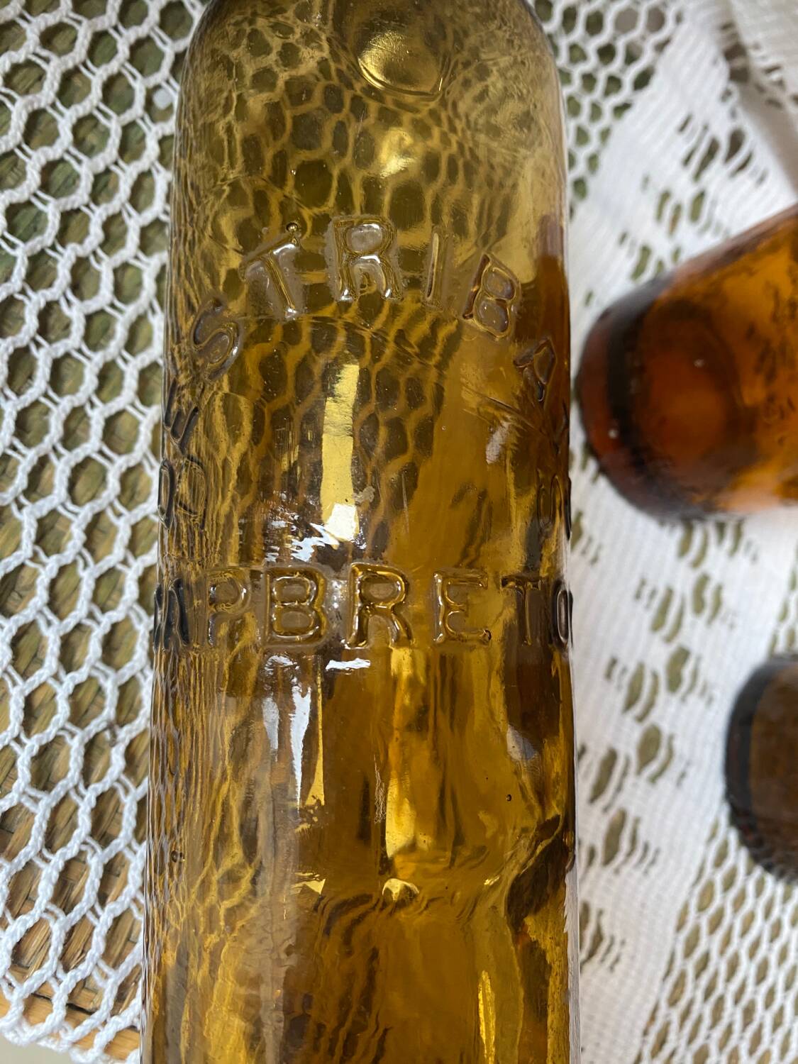 Antique amber bottles