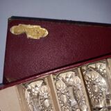 Set of vintage cut crystal knife holders