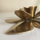 Flower-shaped brass candleholder