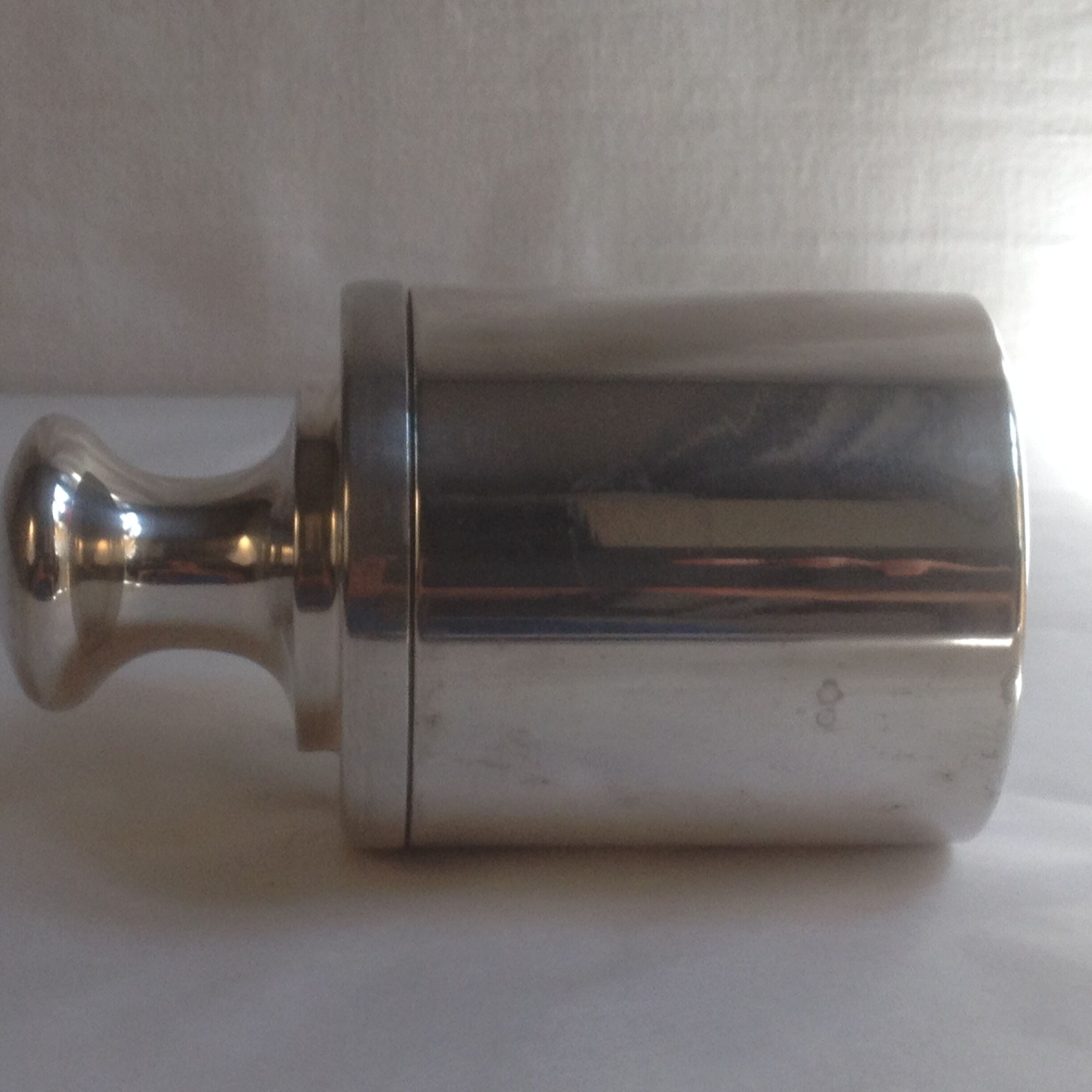 Tea box in silver metal by the silverware Plasait