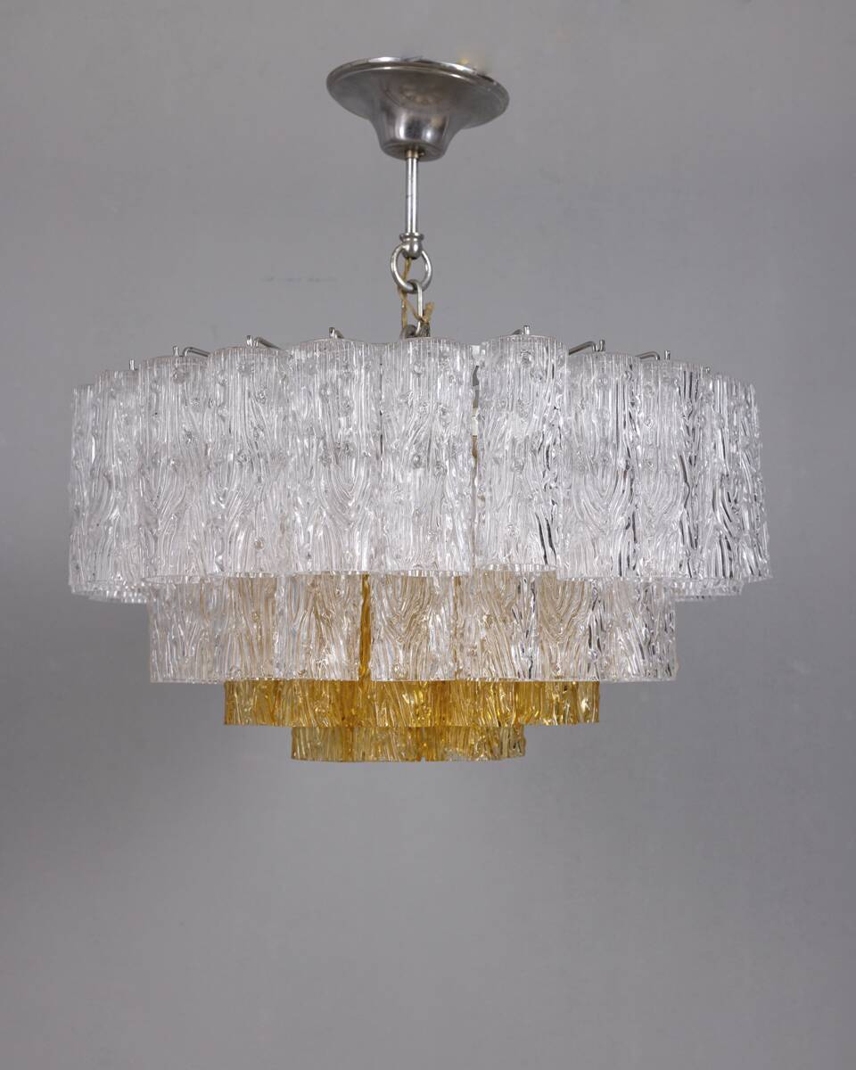 Vintage 1960s Murano Glass Pendant Chandelier, Italian Design