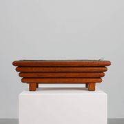 Rectangular Art Deco planter in wood, France 1920