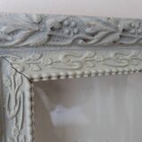 Patinated frame with glass