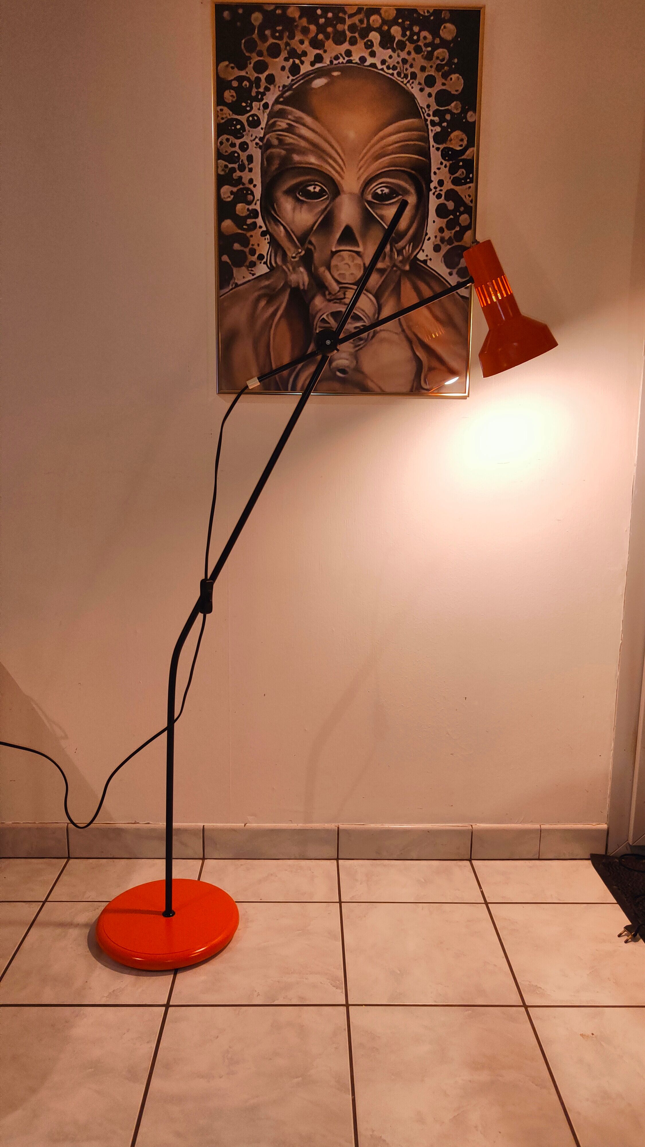 Vintage floor lamp straightener 1980