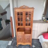 Louis XV style rosewood marquetry display case