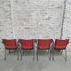 Set de 4 chaises de table vintage avec accoudoirs