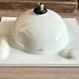 Vintage Blue Decorated Porcelain Washbasin