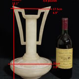 Alabaster vase with art nouveau handles