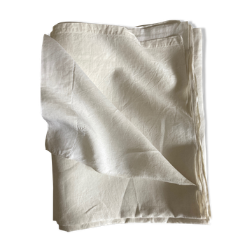 Drap de chateau en fil de lin largeur 260cm linge de réserve