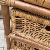 Vintage rattan chiffonier