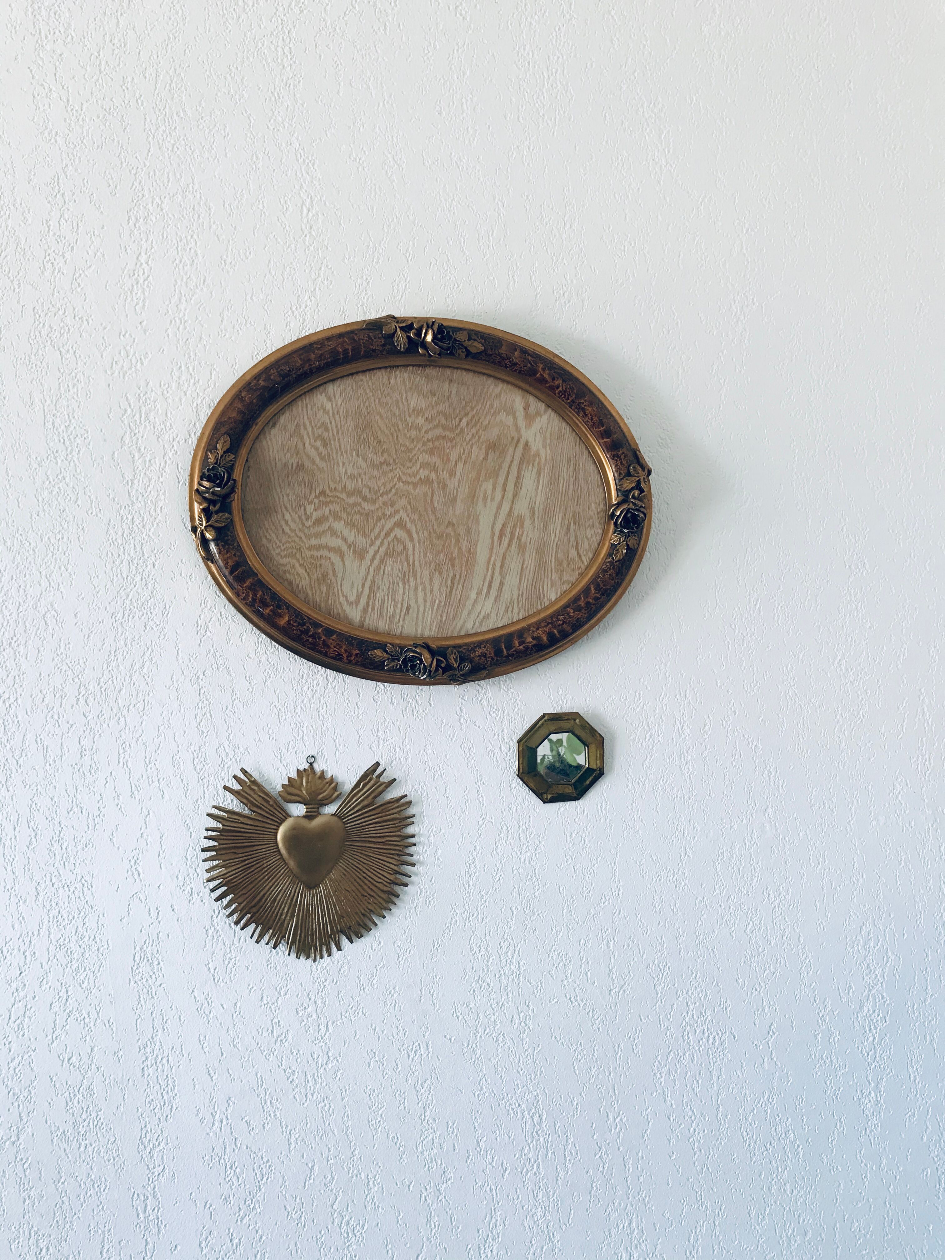 Golden old oval frame