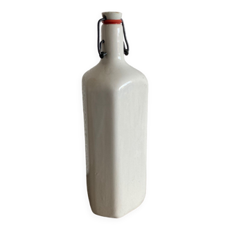 White stoneware bottle