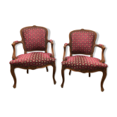 Pair of Louis XV-style armchairs