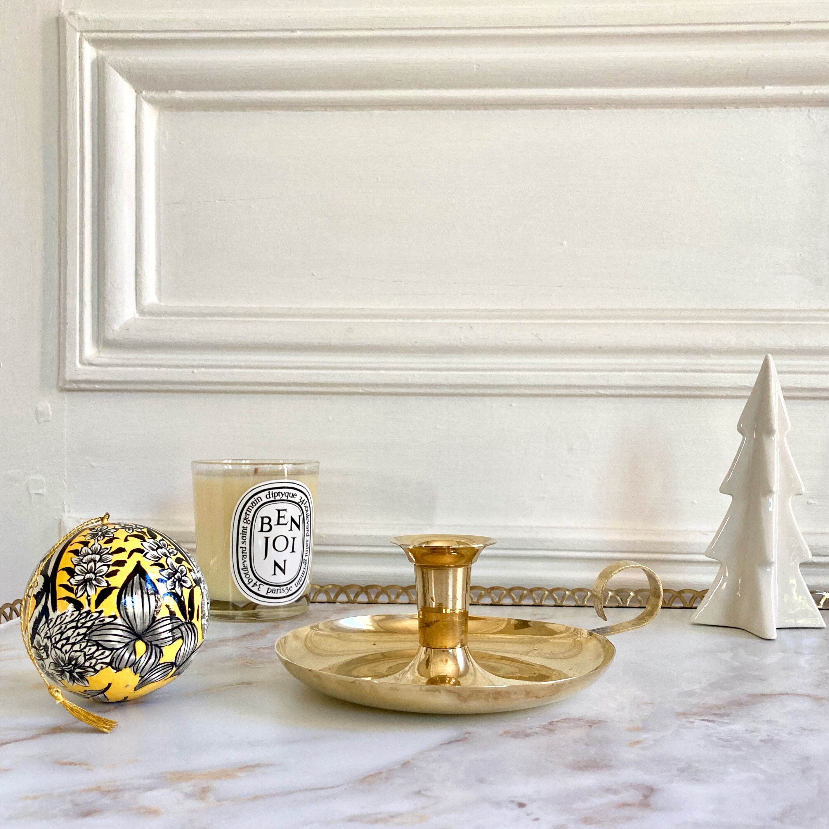 Hand candle holder or brass cellar rat