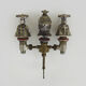 Old bathtub faucet, silver bronze kitchen with dolphin head and mermaid
