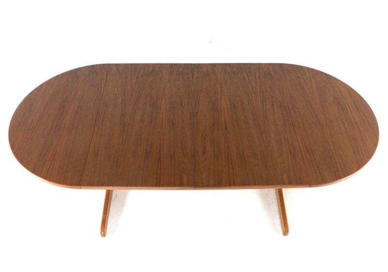 Round extendable dining table 2x 'Vienna' Thonet - mid-century modern style
