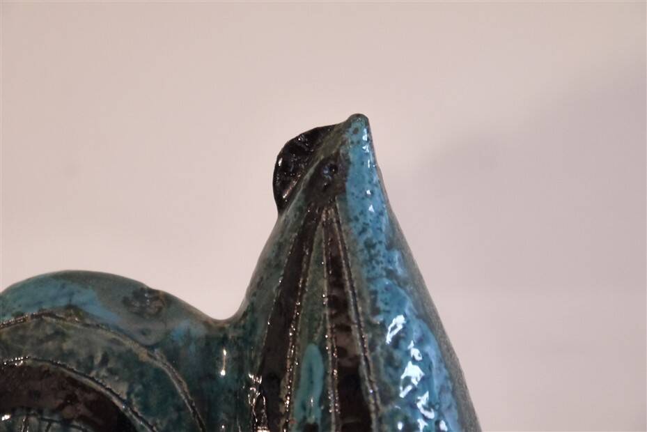 Stylized ceramic rooster by Aldo Londi for Bitossi